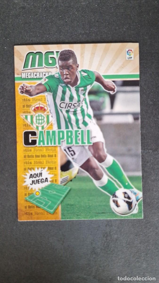 Cromos de f&uacute;tbol: L1 CAMPBELL REAL BETIS BALOMPIE 87 PANINI MEGACRACKS 2013 2014 13 14