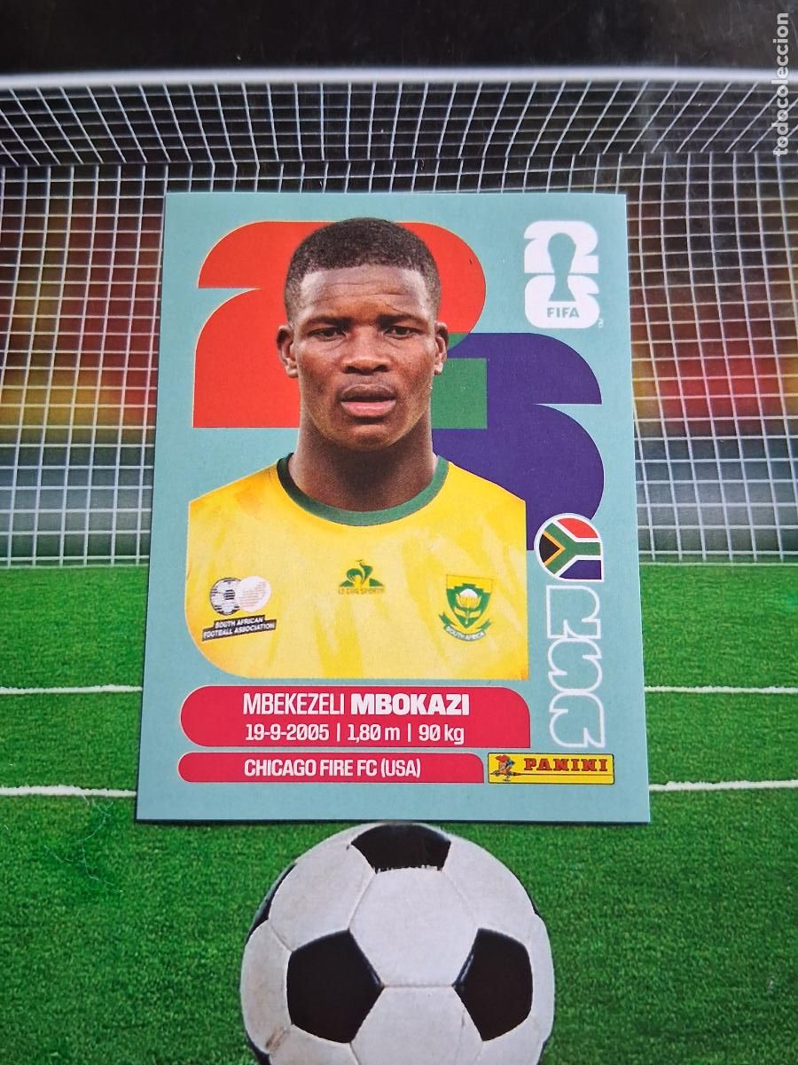 Cromos de f&uacute;tbol: RSA 6 MBEKEZELI MBOKAZI SUDAFRICA CROMO STICKERS FUTBOL MUNDIAL FIFA 2026 MEXICO EEUU CANADA PANINI