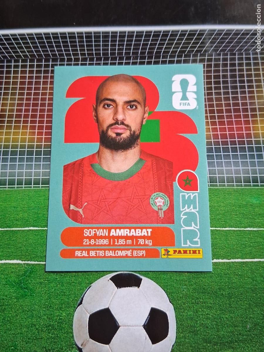 Cromos de f&uacute;tbol: MAR 10 AMRABAT MARRUECOS CROMO STICKERS FUTBOL MUNDIAL FIFA 2026 MEXICO EEUU CANADA PANINI