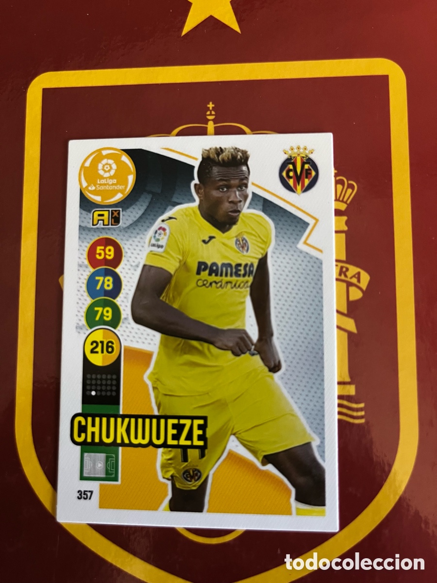 Fu&szlig;ball-Sticker: 357 CHUKWUEZE ADRENALYN 2020 2021 20 21 VILLARREAL