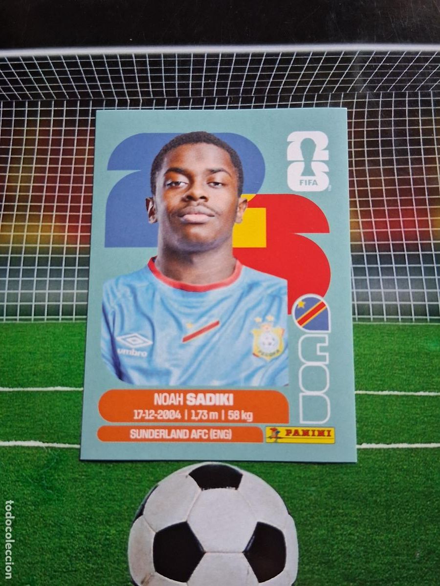Fu&szlig;ball-Sticker: COD 12 NOAH SADIKI CONGO CROMO STICKERS FUTBOL MUNDIAL FIFA 2026 MEXICO EEUU CANADA PANINI