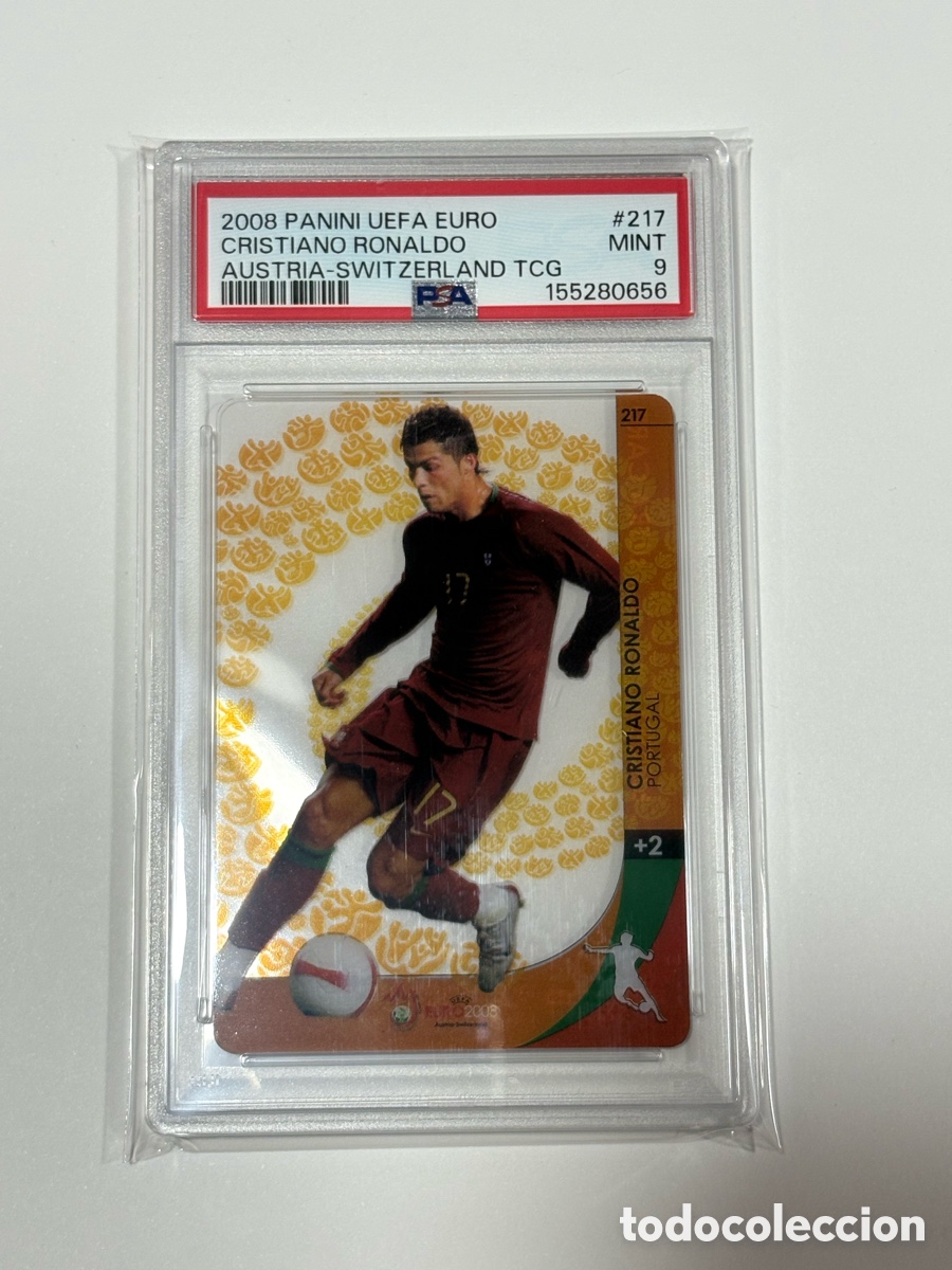 Cromos de f&uacute;tbol: PSA 9 Cristiano Ronaldo 2008 PANINI UEFA EURO AUSTRIA-SWITZERLAND GAME 217
