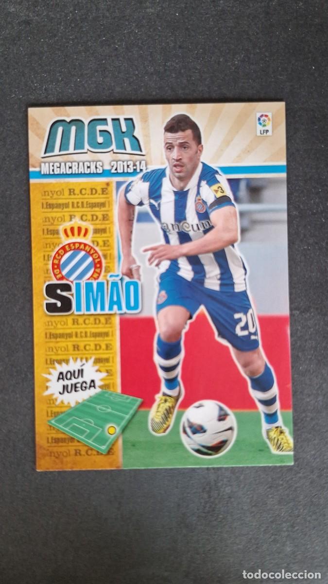 Cromos de f&uacute;tbol: L1 SIMAO R. C. D. ESPA&Ntilde;OL 142 PANINI MEGACRACKS 2013 2014 13 14