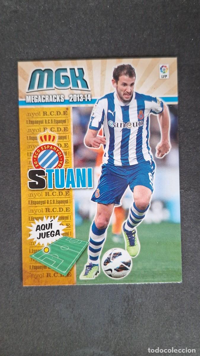 Cromos de f&uacute;tbol: L1 STUANI R. C. D. ESPA&Ntilde;OL 143 PANINI MEGACRACKS 2013 2014 13 14