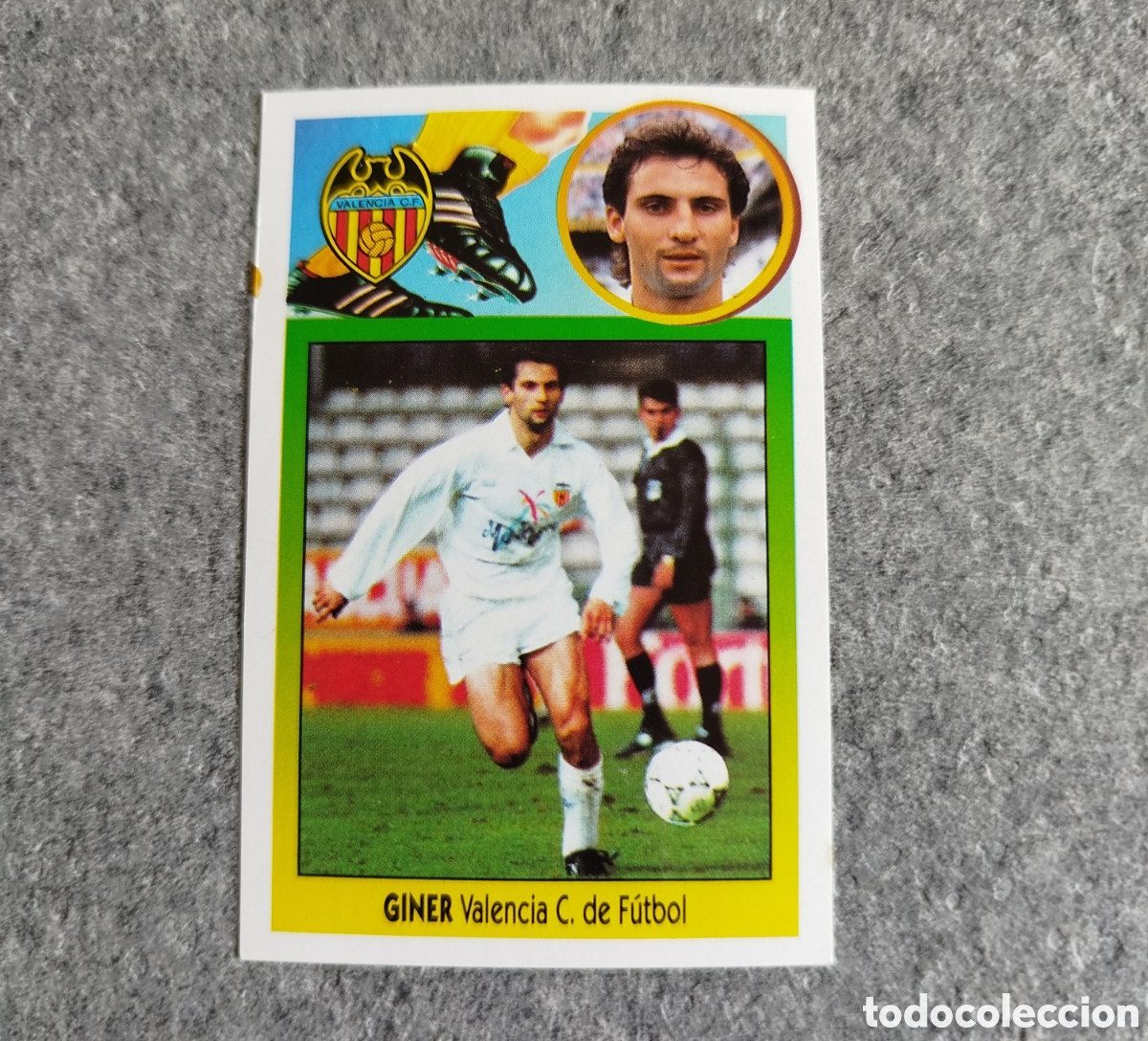Cromos de f&uacute;tbol: ADHESIVO GINER VALENCIA CLUB DE F&Uacute;TBOL LIGA 93 94 1993 1994 ESTE SIN PEGAR NUNCA PEGADO CROMO