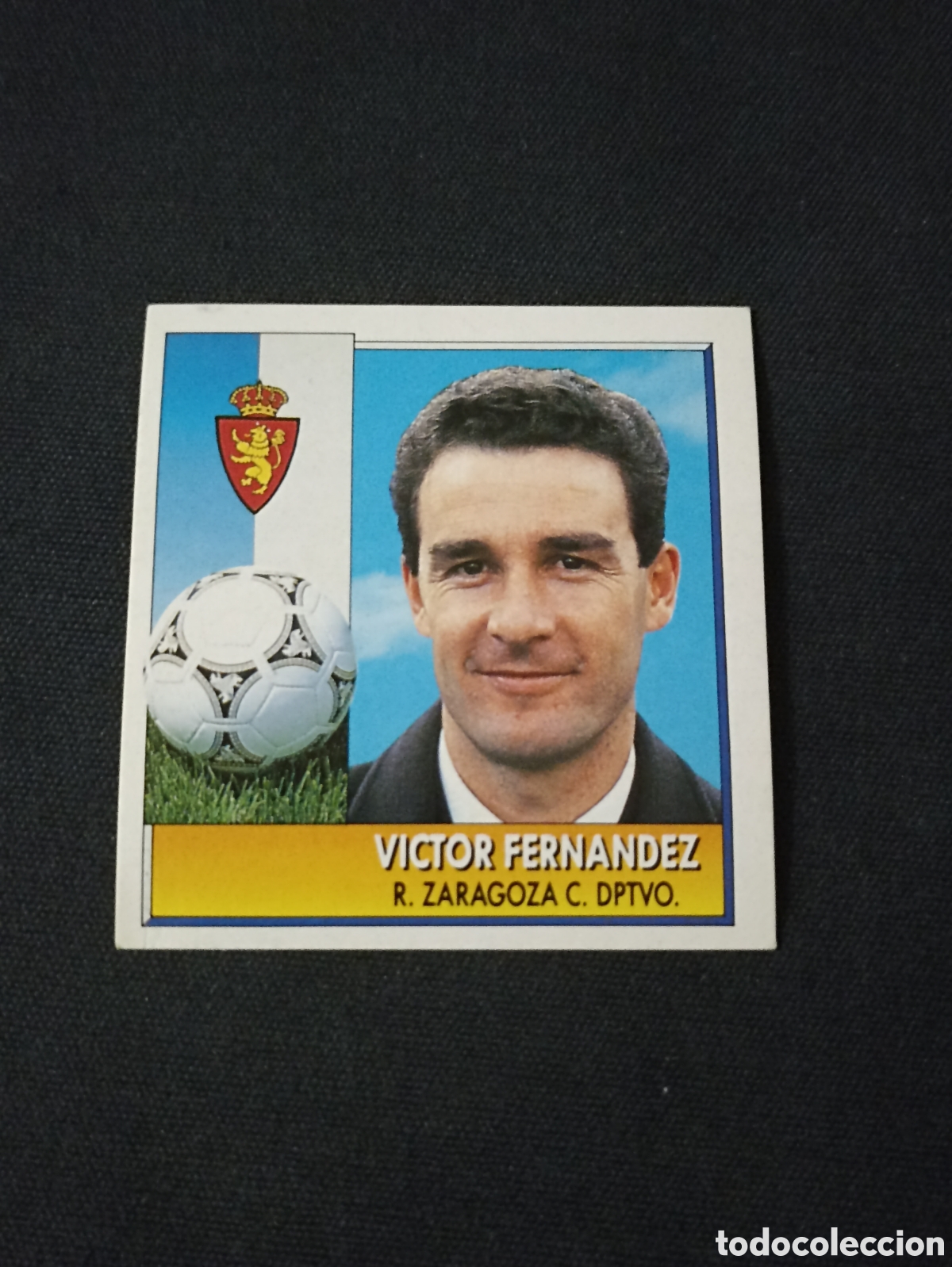 Cromos de f&uacute;tbol: V&iacute;ctor Fern&aacute;ndez ( Real Zaragoza ). Liga este 92-93. Nunca pegado