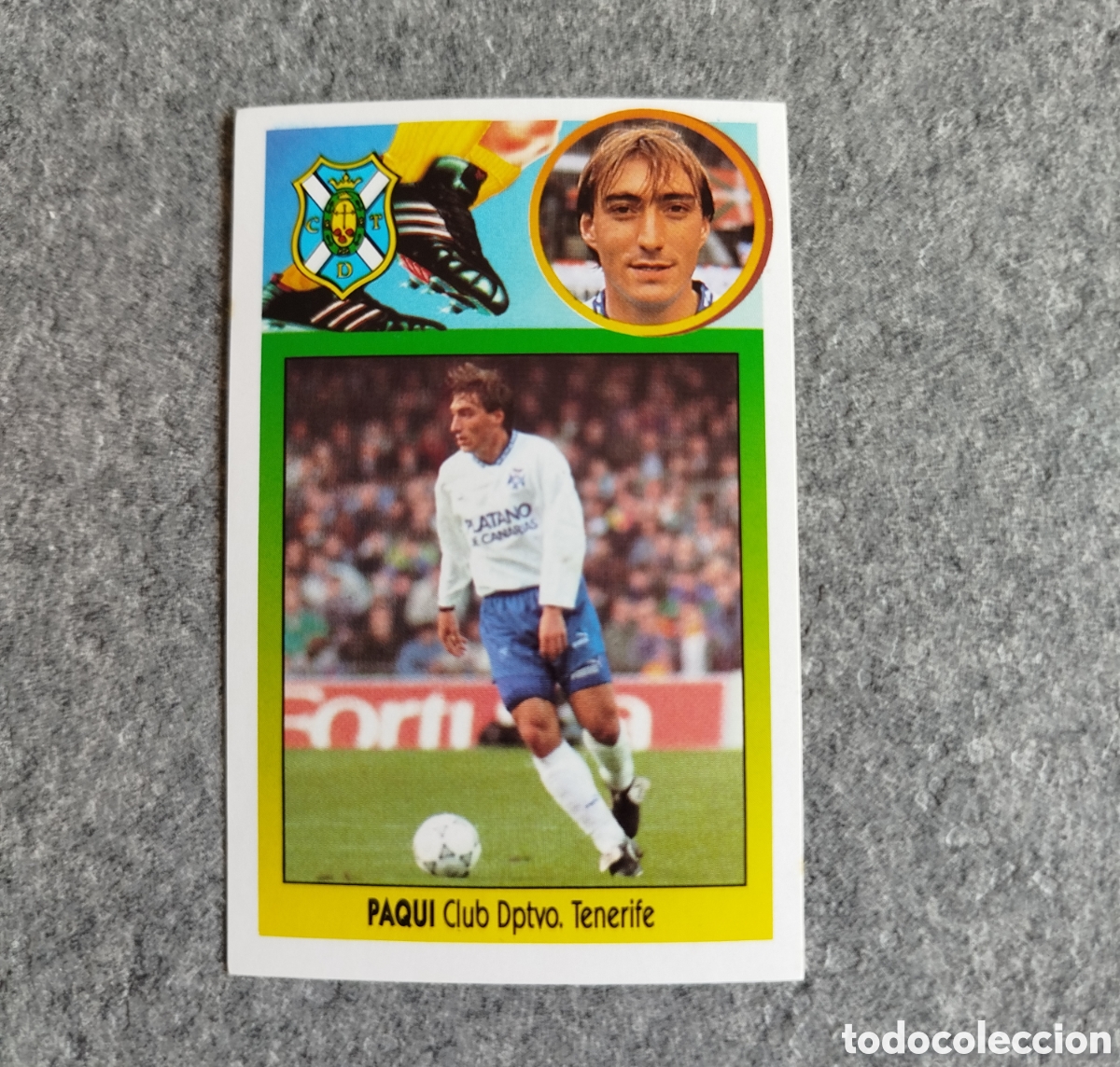 Cartes &agrave; collectionner de Football: ADHESIVO PAQUI TENERIFE LIGA 93 94 1993 1994 ESTE SIN PEGAR NUNCA PEGADO CROMO