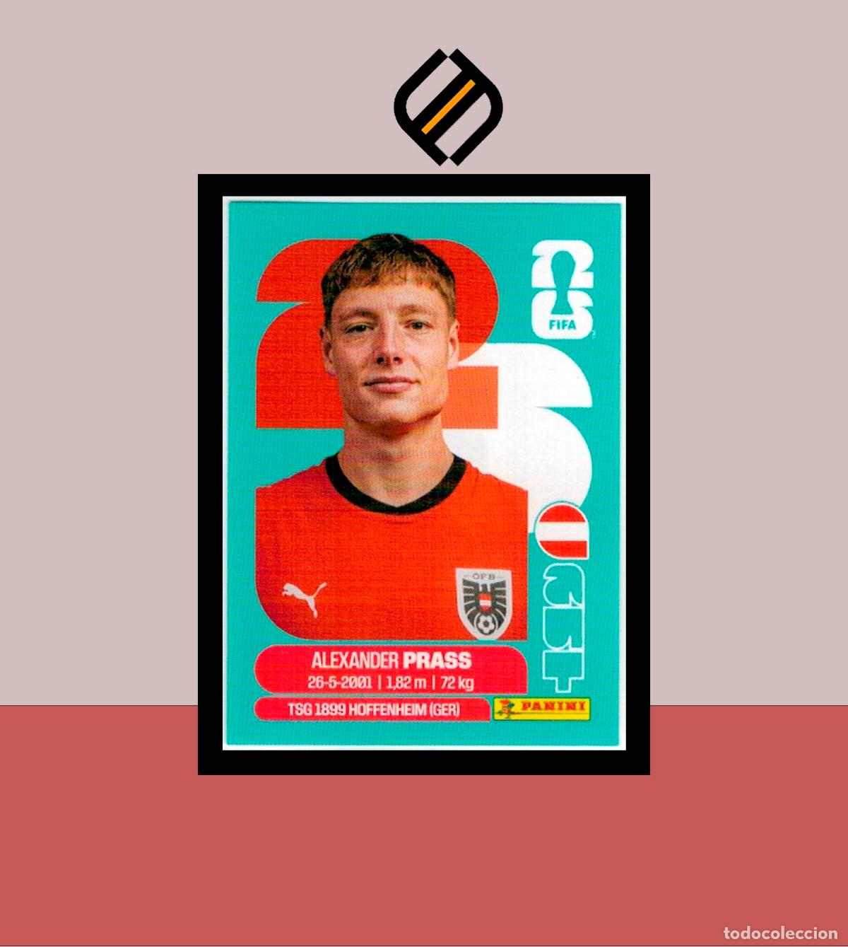 Cromos de Futebol: PANINI FIFA CLUB WORLD CUP 2026 26 AUT 9 ALEXANDER PRASS AUSTRIA STICKER MUNDIAL MEX CAN USA