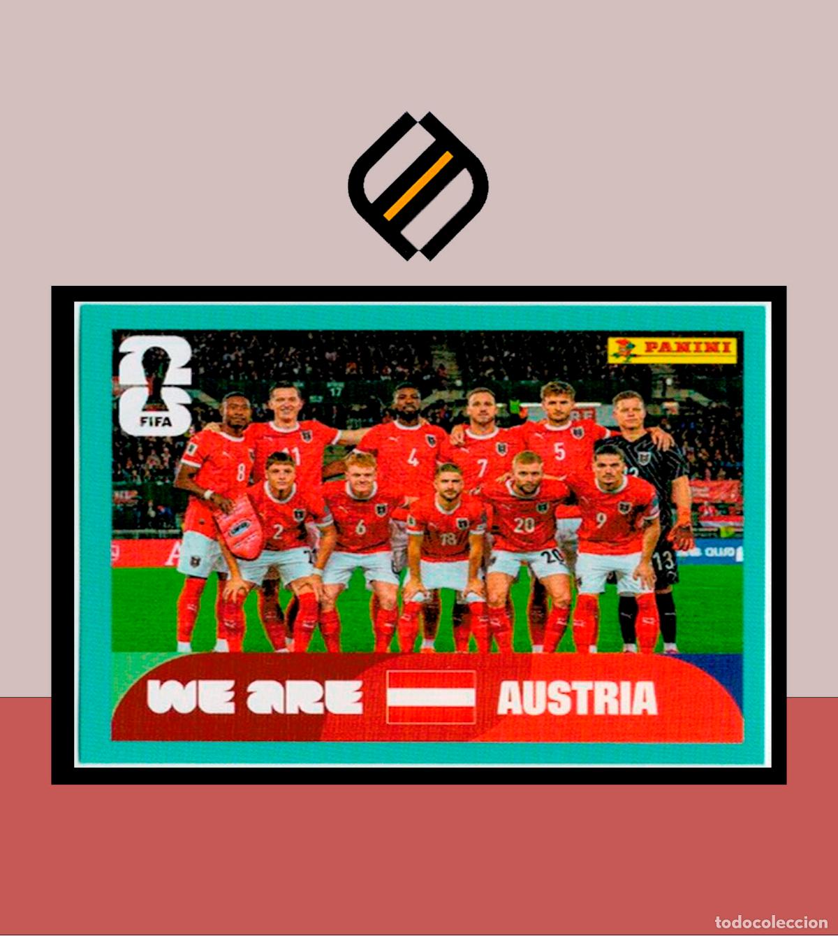 Cromos de f&uacute;tbol: PANINI FIFA CLUB WORLD CUP 2026 26 AUT 13 ALINEACI&Oacute;N AUSTRIA STICKER MUNDIAL MEX CAN USA