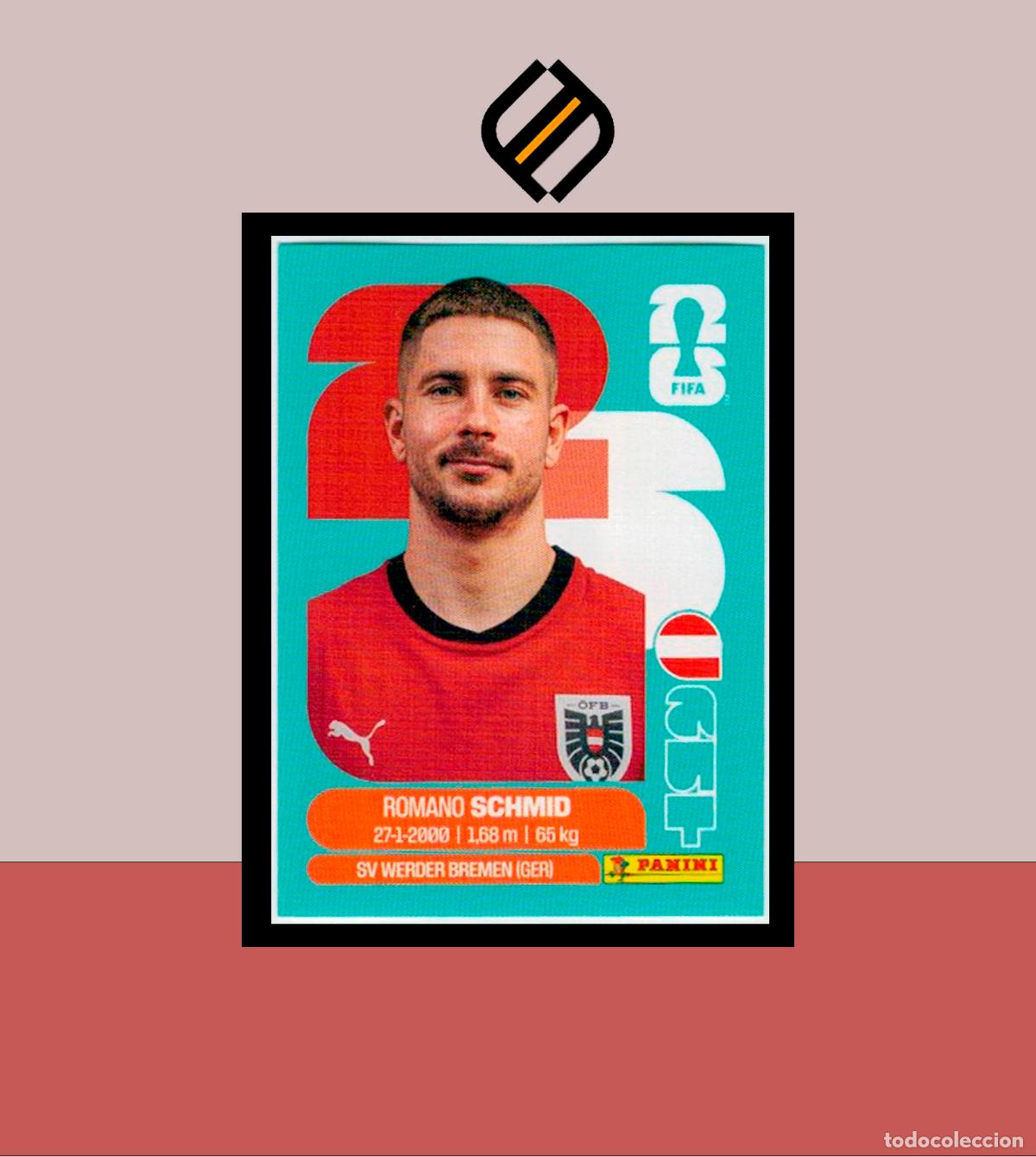 Cromos de f&uacute;tbol: PANINI FIFA CLUB WORLD CUP 2026 26 AUT 16 ROMANO SCHMID AUSTRIA STICKER MUNDIAL MEX CAN USA