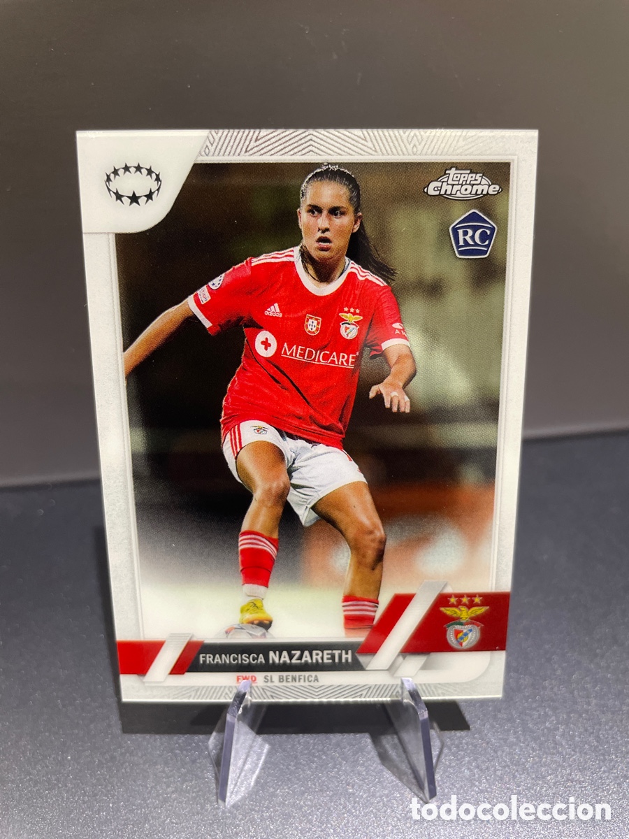 Cromos de f&uacute;tbol: Kika Nazareth 54 Rookie Topps Chrome 2022-23 Benfica