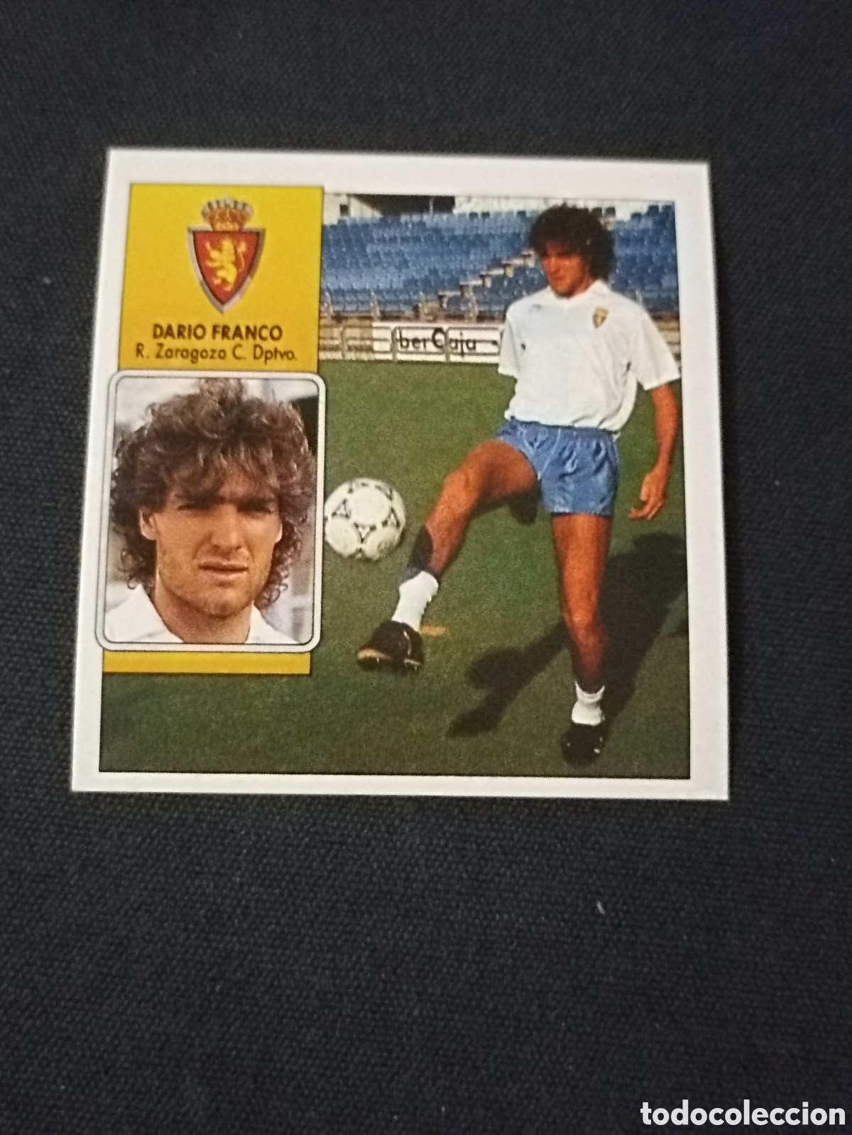 Cromos de f&uacute;tbol: Dar&iacute;o Franco ( Real Zaragoza ). Liga este 92-93. Nunca pegado
