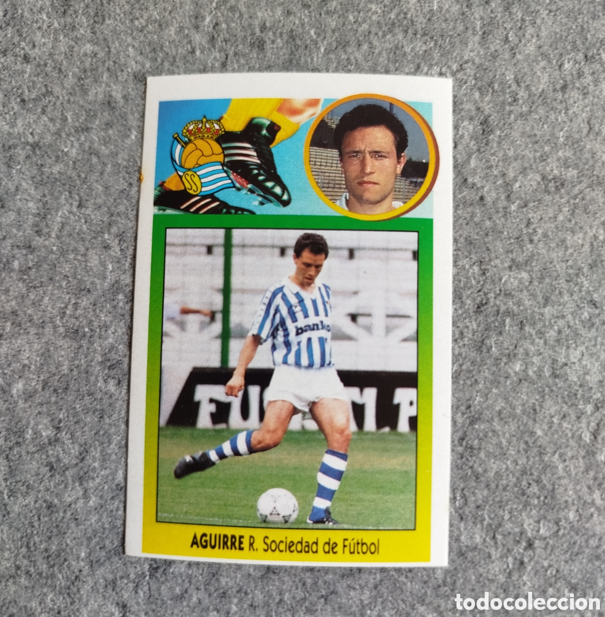 Cromos de f&uacute;tbol: ADHESIVO AGUIRRE REAL SOCIEDAD LIGA 93 94 1993 1994 ESTE SIN PEGAR NUNCA PEGADO CROMO