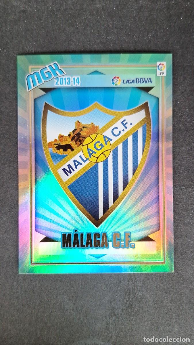 Cromos de f&uacute;tbol: L1 ESCUDO MALAGA C. F. 217 PANINI MEGACRACKS 2013 2014 13 14