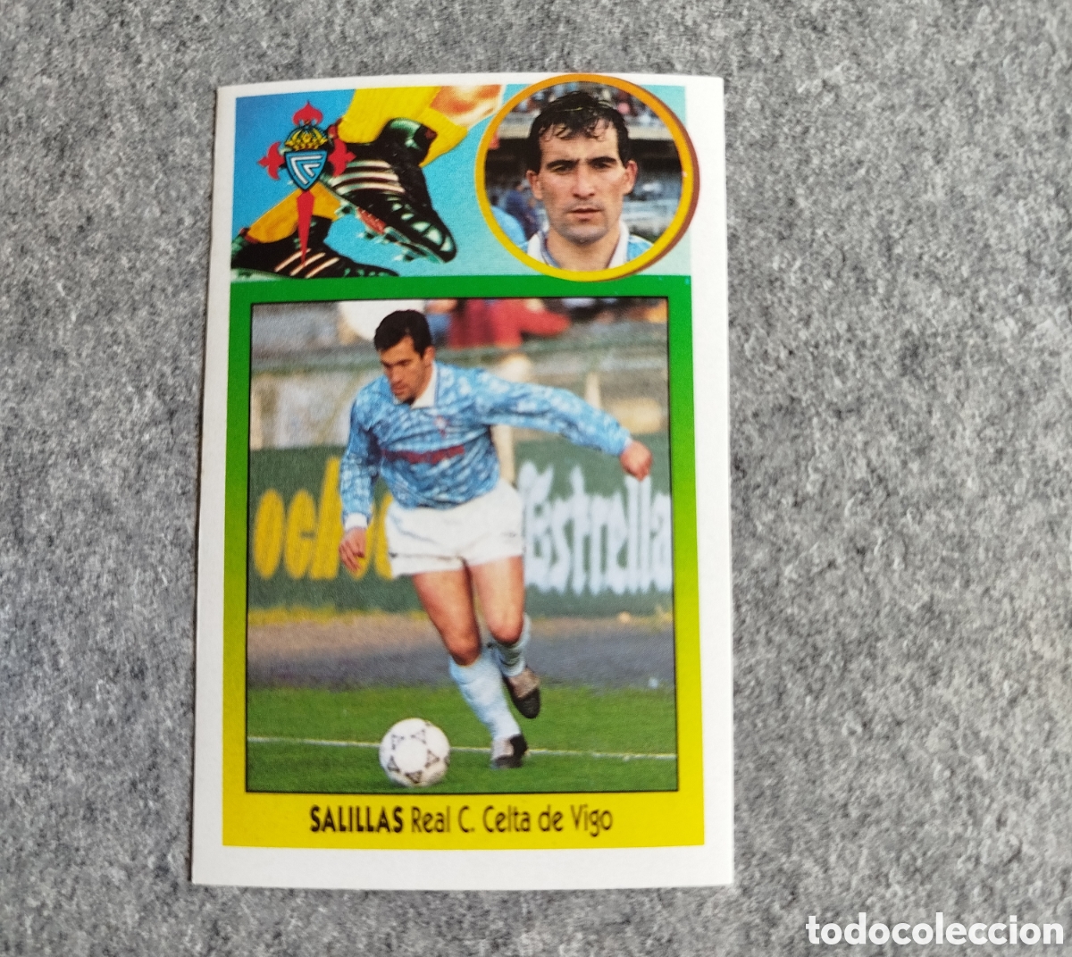 Fu&szlig;ball-Sticker: ADHESIVO SALILLAS CELTA DE VIGO LIGA 93 94 1993 1994 ESTE SIN PEGAR NUNCA PEGADO CROMO
