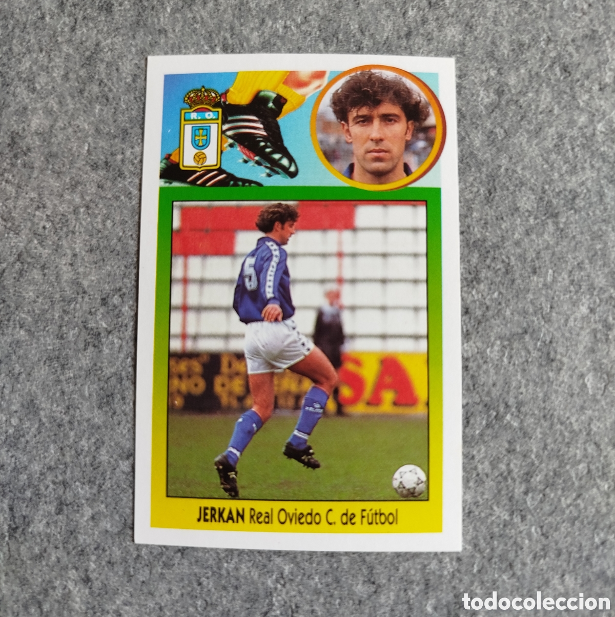 Fu&szlig;ball-Sticker: ADHESIVO JERKAN OVIEDO LIGA 93 94 1993 1994 ESTE SIN PEGAR NUNCA PEGADO CROMO