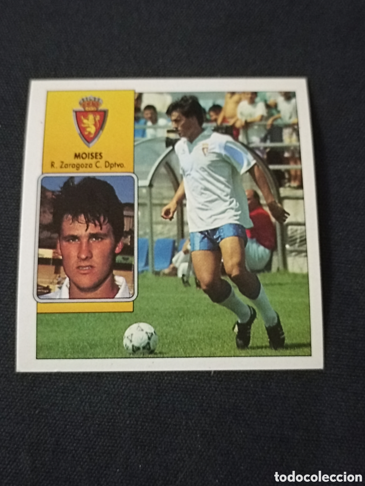 Cromos de f&uacute;tbol: Mois&eacute;s ( Real Zaragoza ). Liga este 92-93. Nunca pegado