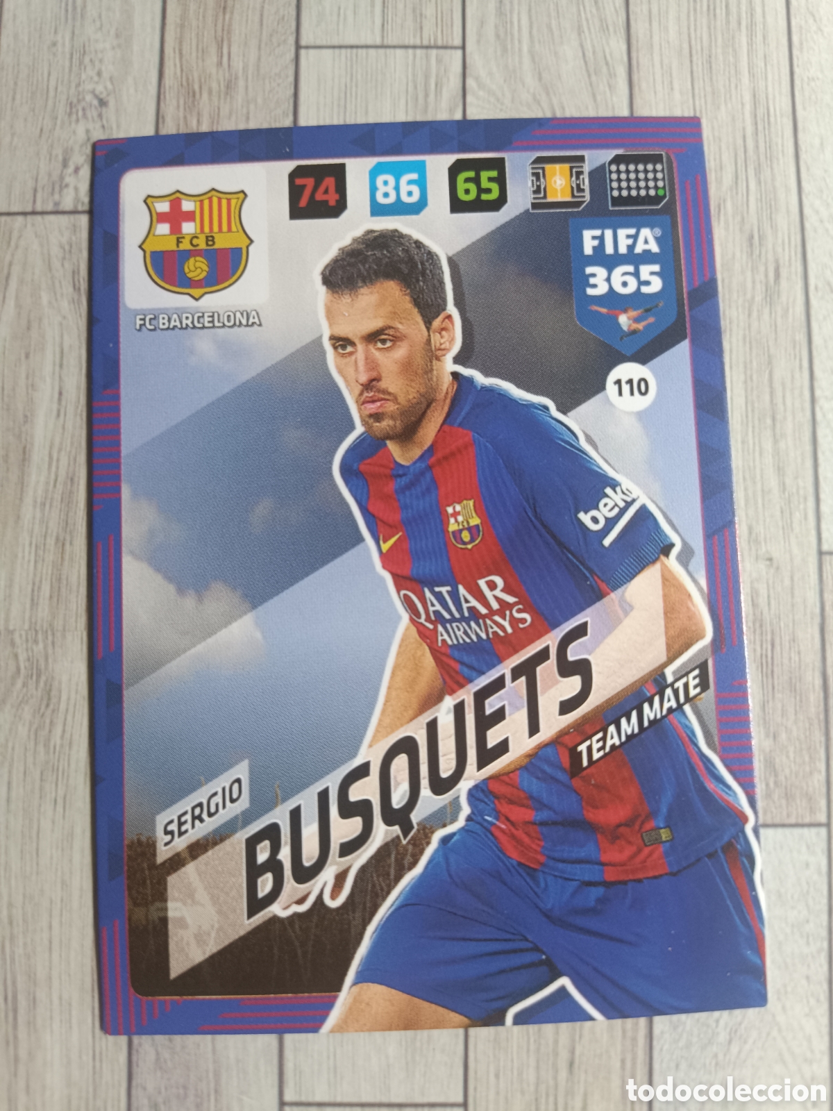 Cromos de f&uacute;tbol: 110 SERGIO BUSQUETS BARCELONA ADRENALYN XL FIFA 365 2017 2018 PANINI 17 18