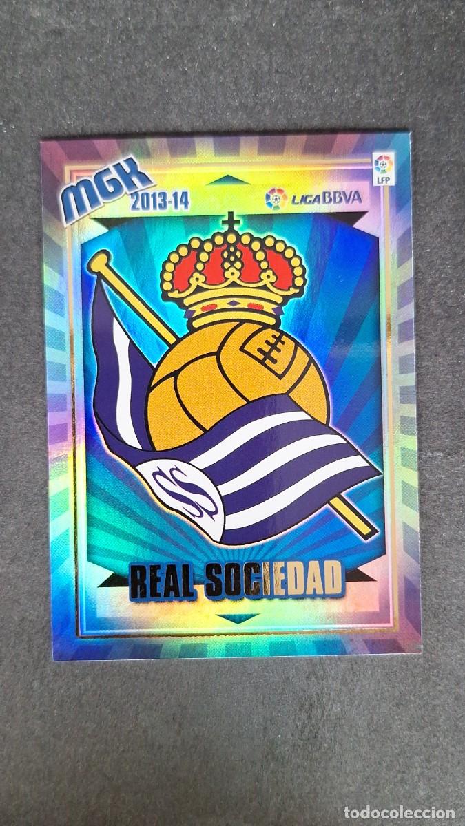 Cromos de f&uacute;tbol: L1 ESCUDO REAL SOCIEDAD 271 PANINI MEGACRACKS 2013 2014 13 14