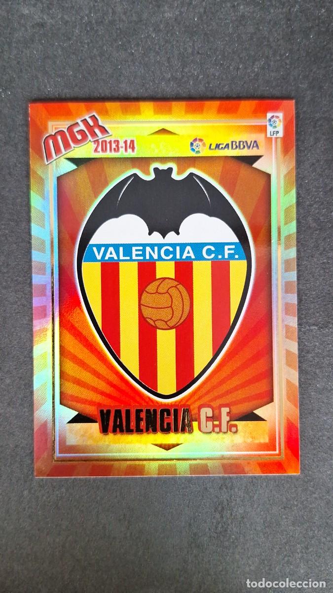 Cromos de f&uacute;tbol: L1 ESCUDO VALENCIA C. F. 307 PANINI MEGACRACKS 2013 2014 13 14