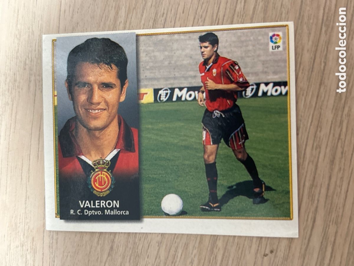 Cromos de f&uacute;tbol: VALERON MALLORCA LIGA ESTE 1998 1999 98 99 NUNCA PEGADO SIN PEGAR