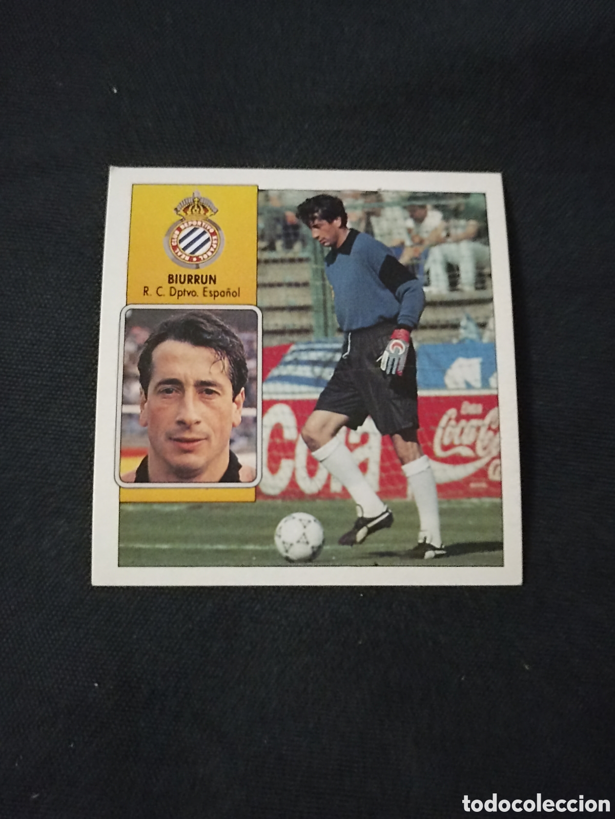 Cromos de f&uacute;tbol: Biurrun ( Espa&ntilde;ol ). Liga este 92-93. Nunca pegado