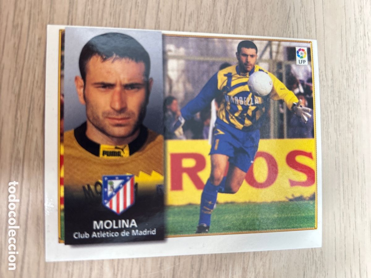 Cromos de f&uacute;tbol: MOLINA ATLETICO DE MADRID LIGA ESTE 1998 1999 98 99 NUNCA PEGADO SIN PEGAR