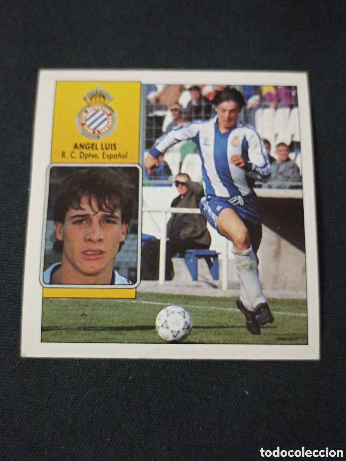 Cromos de f&uacute;tbol: &Aacute;ngel Luis ( Espa&ntilde;ol ). Liga este 92-93. Nunca pegado
