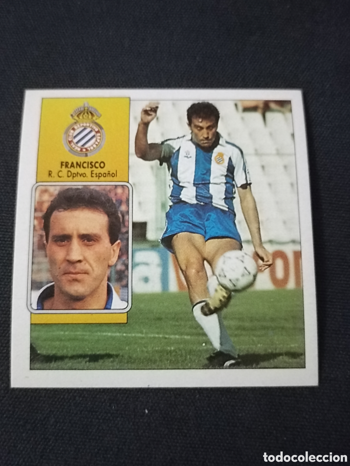 Cromos de f&uacute;tbol: Francisco ( Espa&ntilde;ol ). Liga este 92-93. Nunca pegado