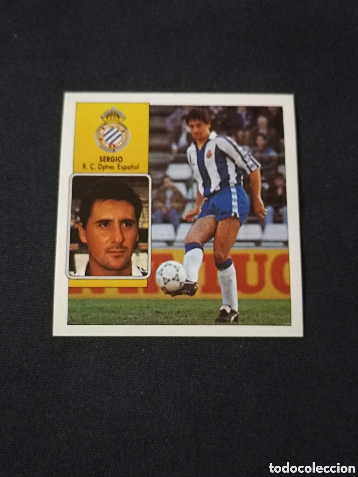 Football Stickers: Sergio ( Espa&ntilde;ol ). Liga este 92-93. Nunca pegado