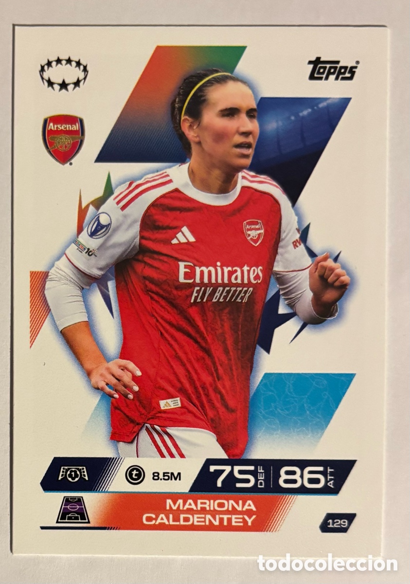 Figurine di Calcio: MARIONA CALDENTEY (ARSENAL FC). CARTA TOPPS MATCH ATTAX 2025/26.