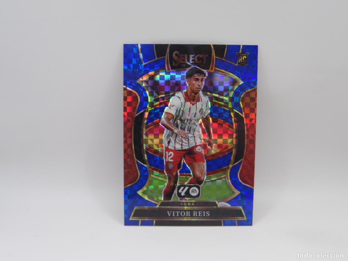 Cromos de f&uacute;tbol: 80 VITOR REIS PARALELA BLUE CHECKER GIRONA PANINI SELECT 2025 2026 25 26