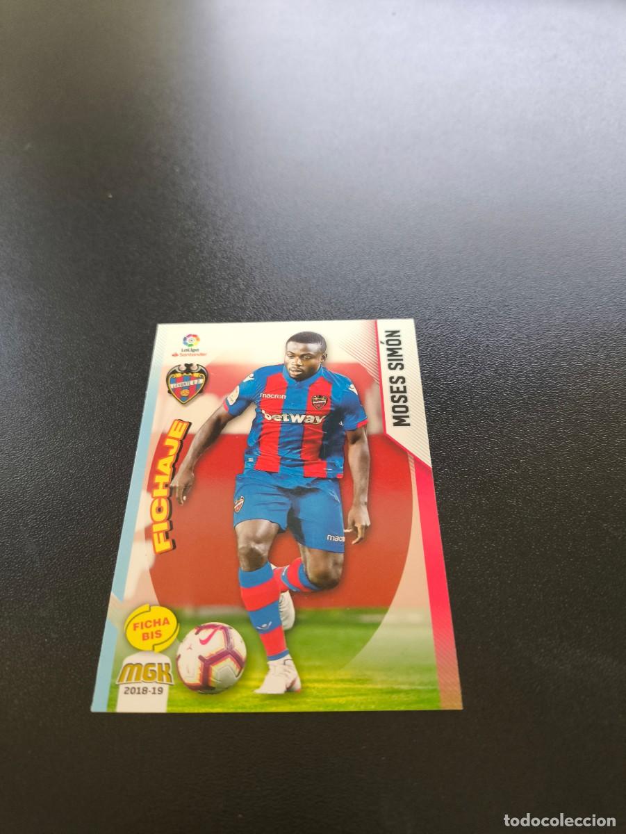 Cromos de f&uacute;tbol: 340 BIS Moses Sim&oacute;n FICHAJE LEVANTE PANINI LIGA MECRACRACKS MGK 2018 2019 18 19 NO ESTE ADRENALYN