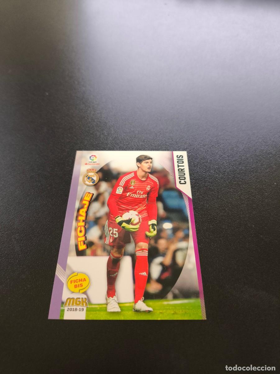 Cromos de f&uacute;tbol: 354 BIS Courtois FICHAJE REAL MADRID PANINI LIGA MECRACRACKS MGK 2018 2019 18 19 NO ESTE ADRENALYN