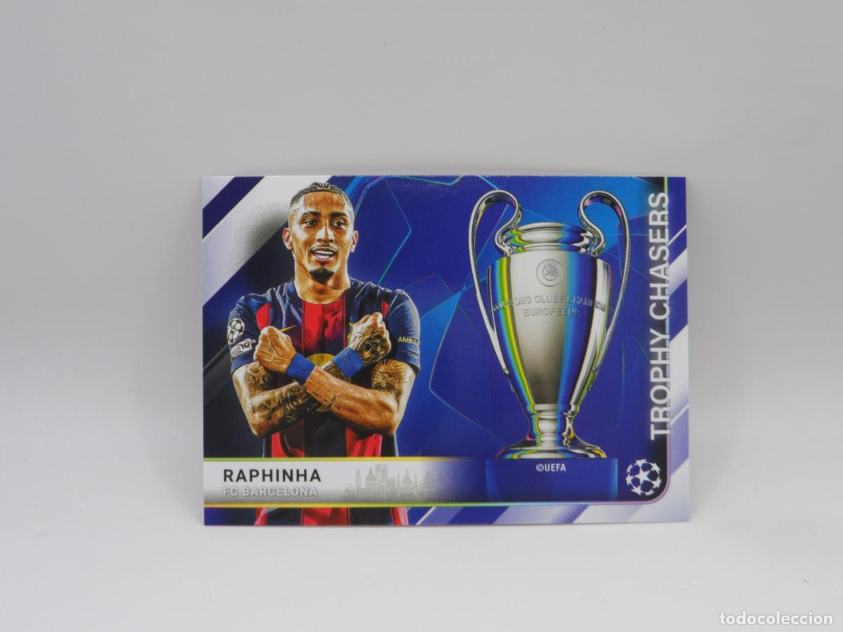 Fu&szlig;ball-Sticker: TC-9 RAPHINHA BARCELONA TROPHY CHASERS TOPPS FLAGSHIP CHAMPIONS LEAGUE 2025 2026 25 26