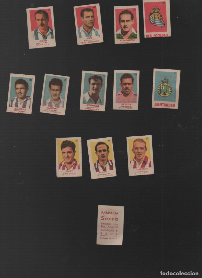 Cromos de f&uacute;tbol: LOTE DE 12 CROMOS FUTBOL: VARIOS EQUIPOS. SIN PEGAR. VER DESCRIPCION. BRUGUERA
