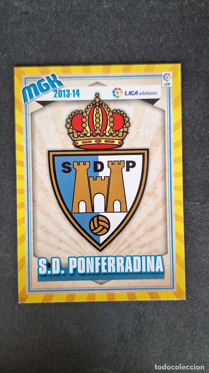 Cromos de f&uacute;tbol: L1 ESCUDO S. D. PONFERRADINA LIGA ADELANTE SEGUNDA DIVISION 421 PANINI MEGACRACKS 2013 2014 13 14