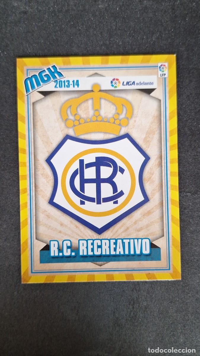 Cromos de f&uacute;tbol: L1 ESCUDO RECREATIVO DE HUELVA LIGA ADELANTE SEGUNDA DIVISION 427 PANINI MEGACRACKS 2013 2014 13 14