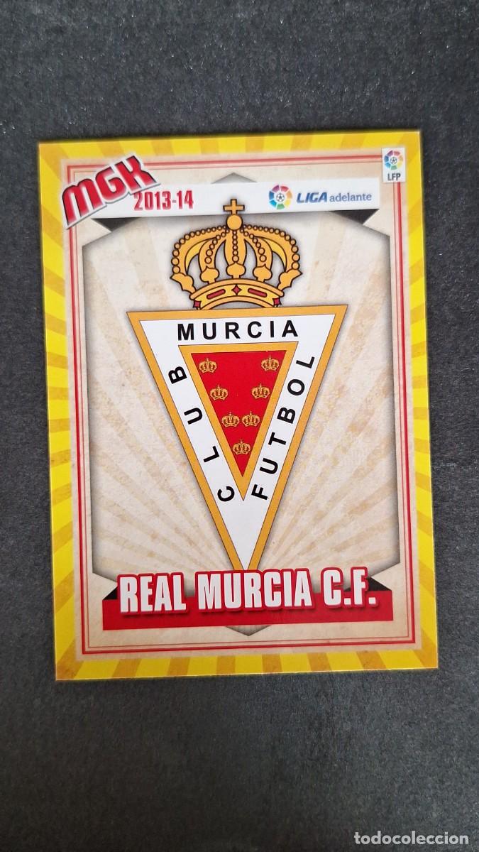 Cromos de f&uacute;tbol: L1 ESCUDO REAL MURCIA C. F. LIGA ADELANTE SEGUNDA DIVISION 432 PANINI MEGACRACKS 2013 2014 13 14