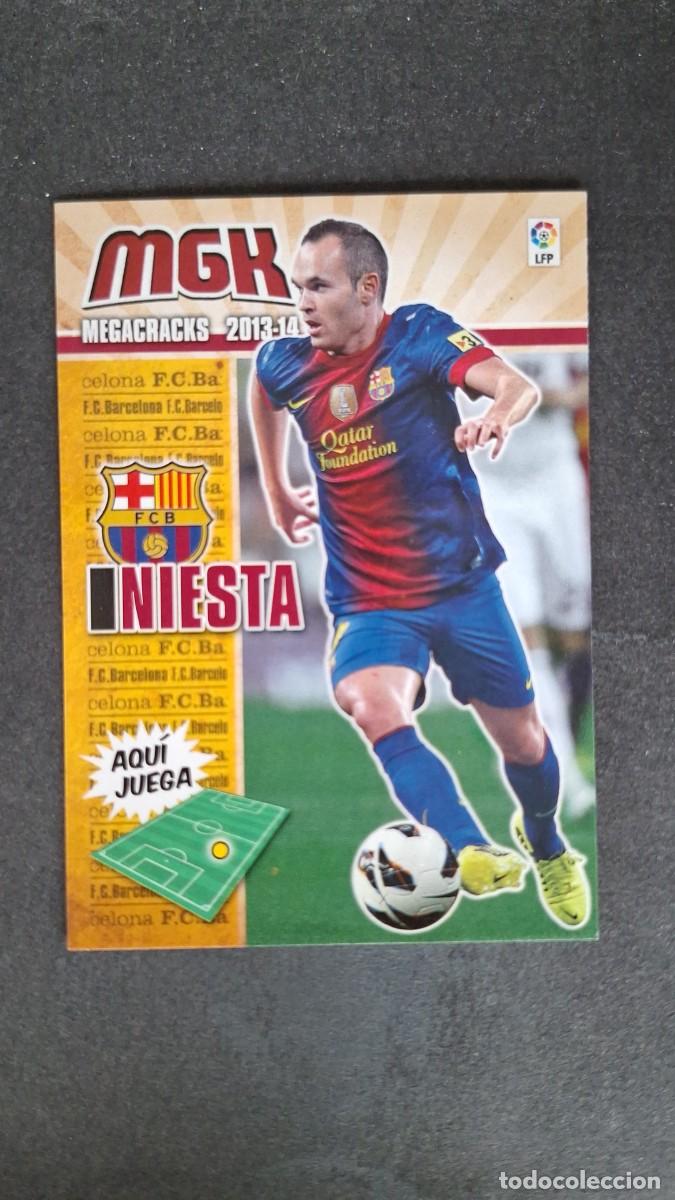 Cromos de f&uacute;tbol: L1 INIESTA F. C. BARCELONA 67 PANINI MEGACRACKS 2013 2014 13 14