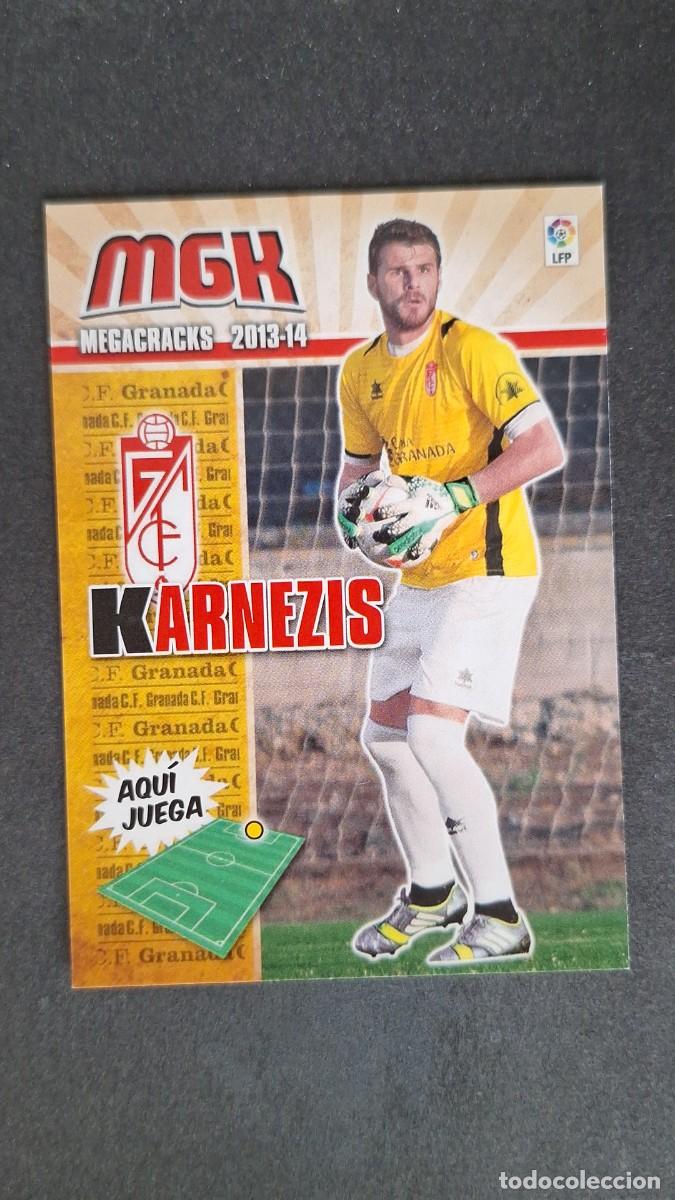 Cromos de f&uacute;tbol: L1 KARNEZIS GRANADA C. F. NUEVA FICHA 165 BIS PANINI MEGACRACKS 2013 2014 13 14