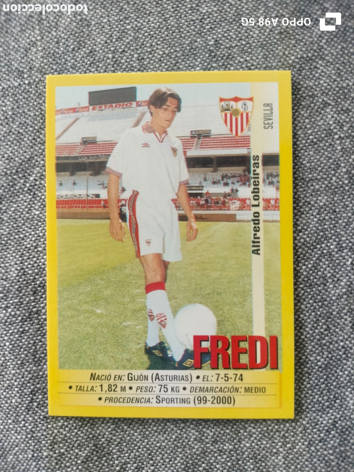 Cromos de f&uacute;tbol: Cromo 373a 373 a Fredi Sevilla Panini liga temporada 99 00 1999 2000