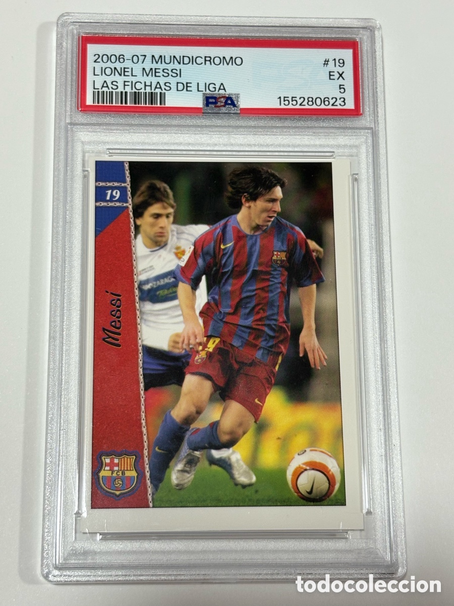 Cromos de f&uacute;tbol: PSA 5 2006 MUNDICROMO LAS FICHAS DE LIGA 19 LIONEL MESSI 2007 2006-07