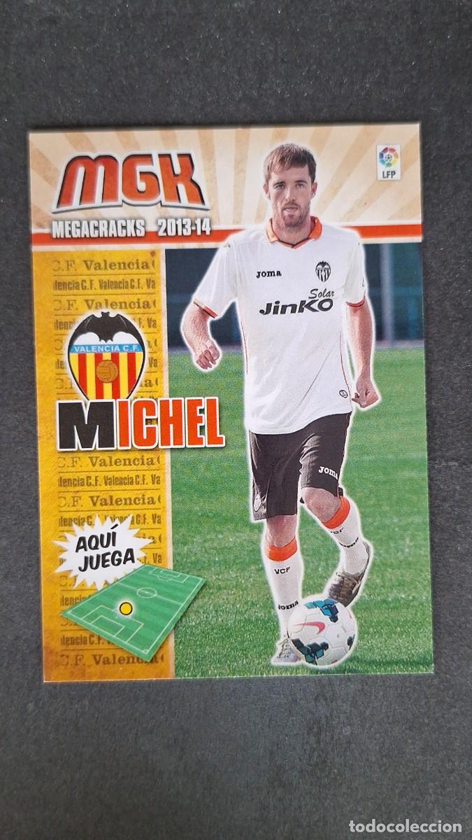 Cromos de f&uacute;tbol: L1 MICHEL VALENCIA C. F. NUEVA FICHA 322 BIS PANINI MEGACRACKS 2013 2014 13 14