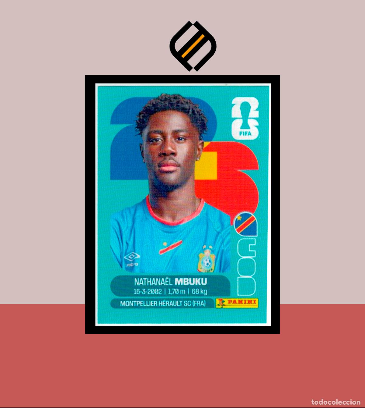 Cromos de f&uacute;tbol: PANINI FIFA CLUB WORLD CUP 2026 26 COD 20 NATHANA&Eacute;L MBUKU CONGO DR STICKER MUNDIAL MEX CAN USA
