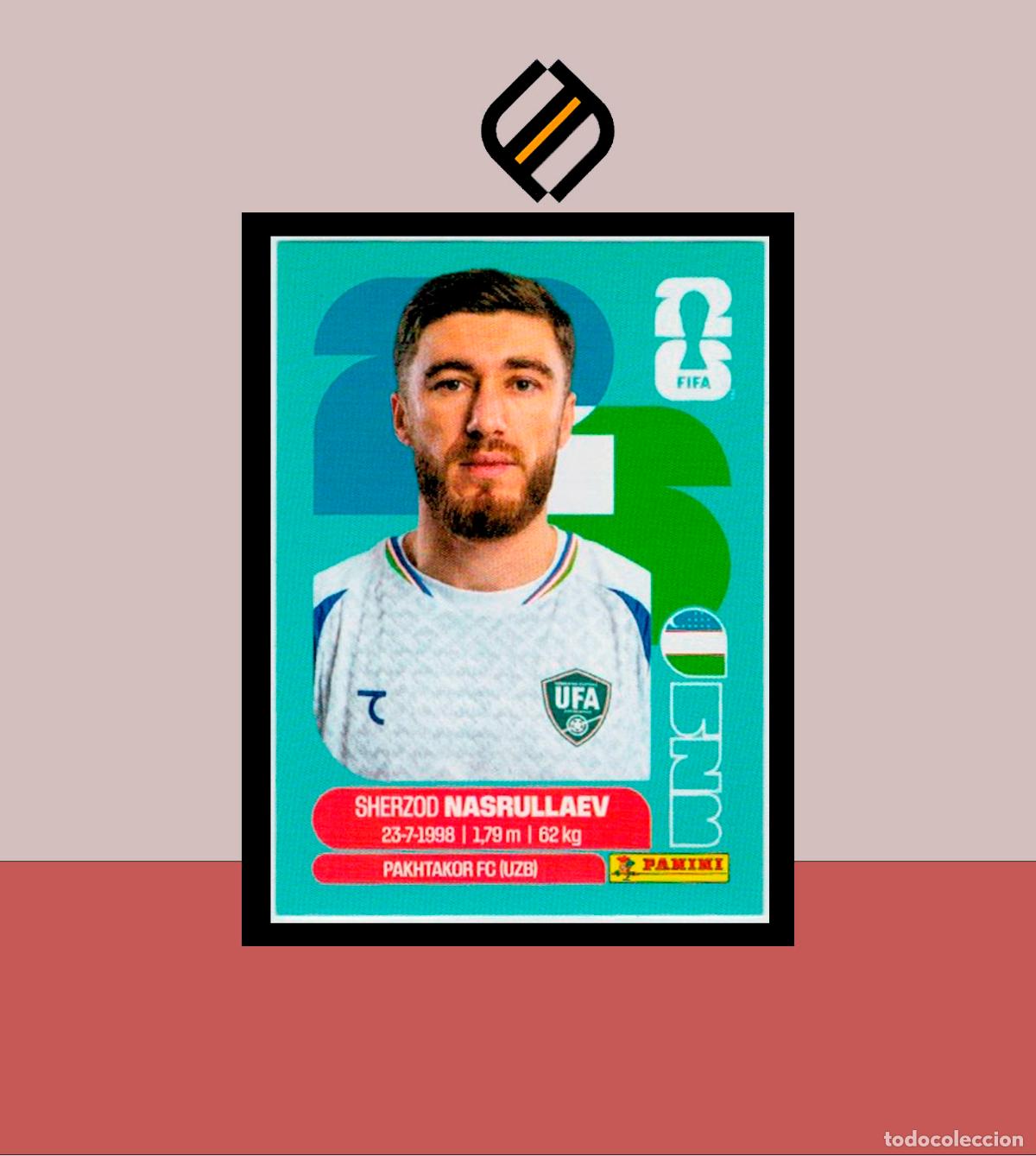 Cromos de f&uacute;tbol: PANINI FIFA CLUB WORLD CUP 2026 26 UZB 4 SHERZOD NASRULLAEV UZBEKISTAN STICKER MUNDIAL MEX CAN USA