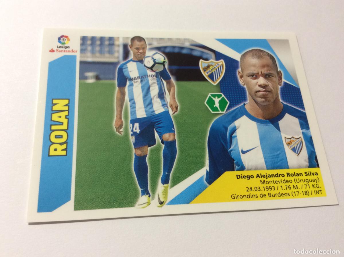 Cromos de f&uacute;tbol: &Uacute;ltimo fichaje 54 Rolan M&aacute;laga CF Liga Este 2017 2018 17 18 Panini