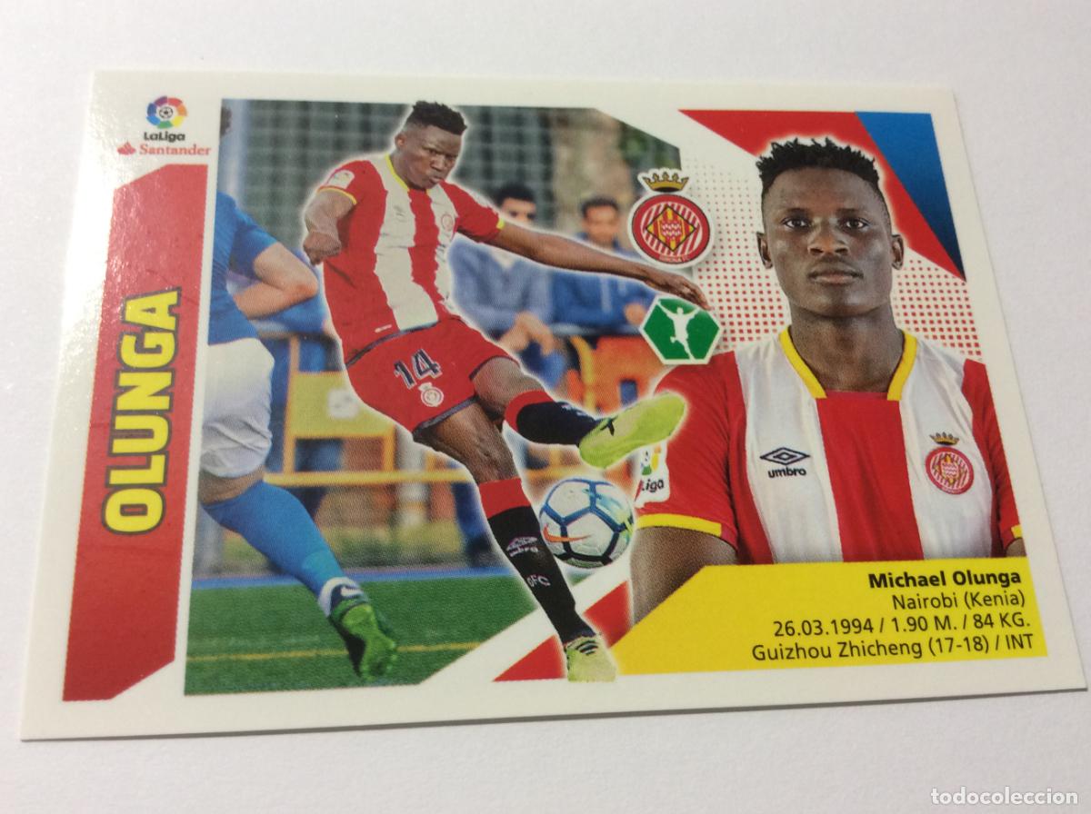 Cromos de f&uacute;tbol: Olunga 14 BIS Girona FC Liga Este 2017 2018 17 18 Panini