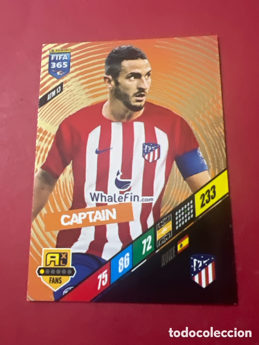 Cromos de f&uacute;tbol: ATM 13 ATM13 FIFA 365 2024 ADRENALYN XL KOKE ATL&Eacute;TICO DE MADRID PANINI 24 2023 23 CARD CAPTAIN