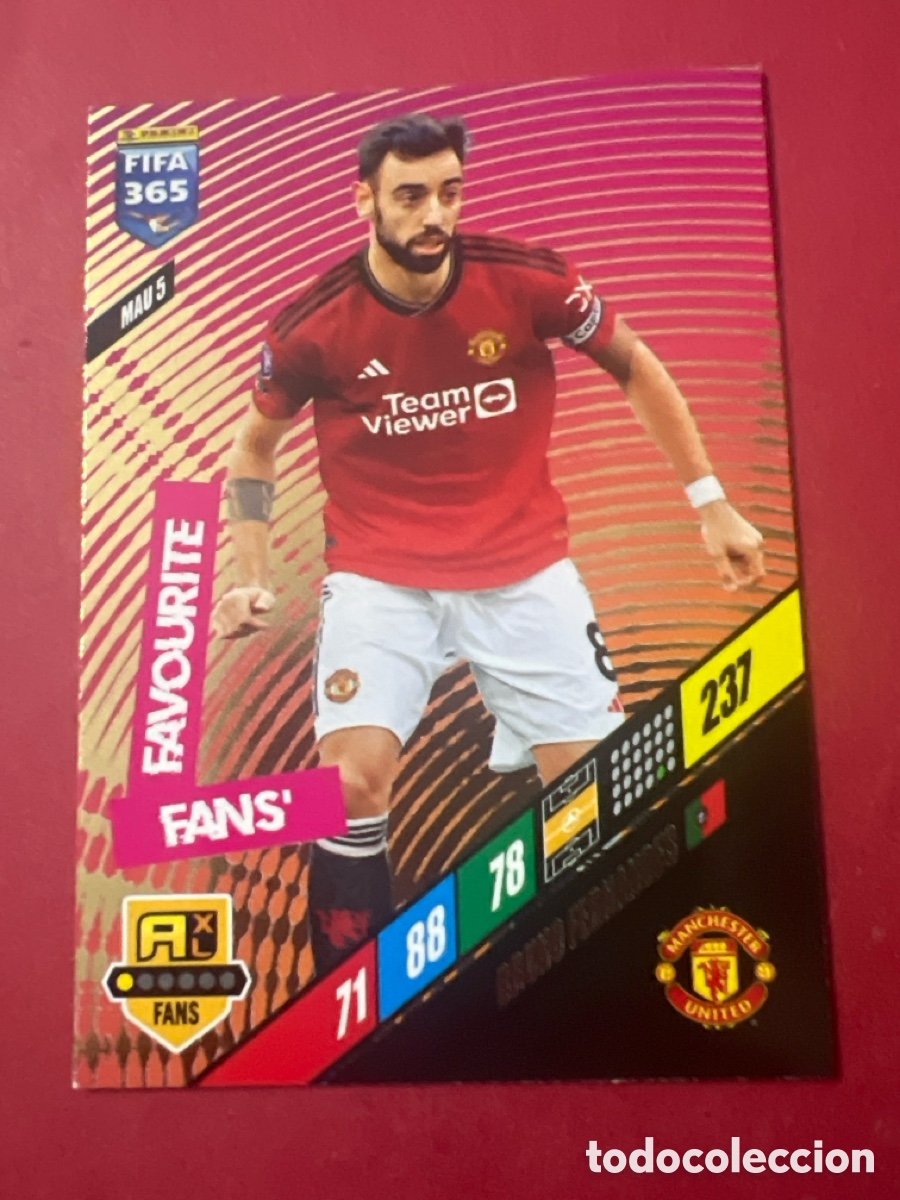 Cromos de f&uacute;tbol: MAU 5 MAU5 FIFA 365 2024 ADRENALYN XL BRUNO FERNANDES MANCHESTER UNITED PANINI 24 2023 23 CARD FANS